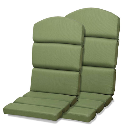 Patio Chair Cushion Set of 2 - High-Back Adirondack Patio Cushions with Ties, 52''x20''x2.75'', Olifen Fabric Slipcover CUSHION Aoodor LLC Green