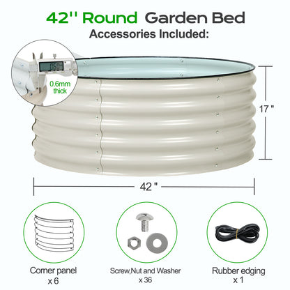 Round Modular Aluzinc Raised Garden Bed Aoodor