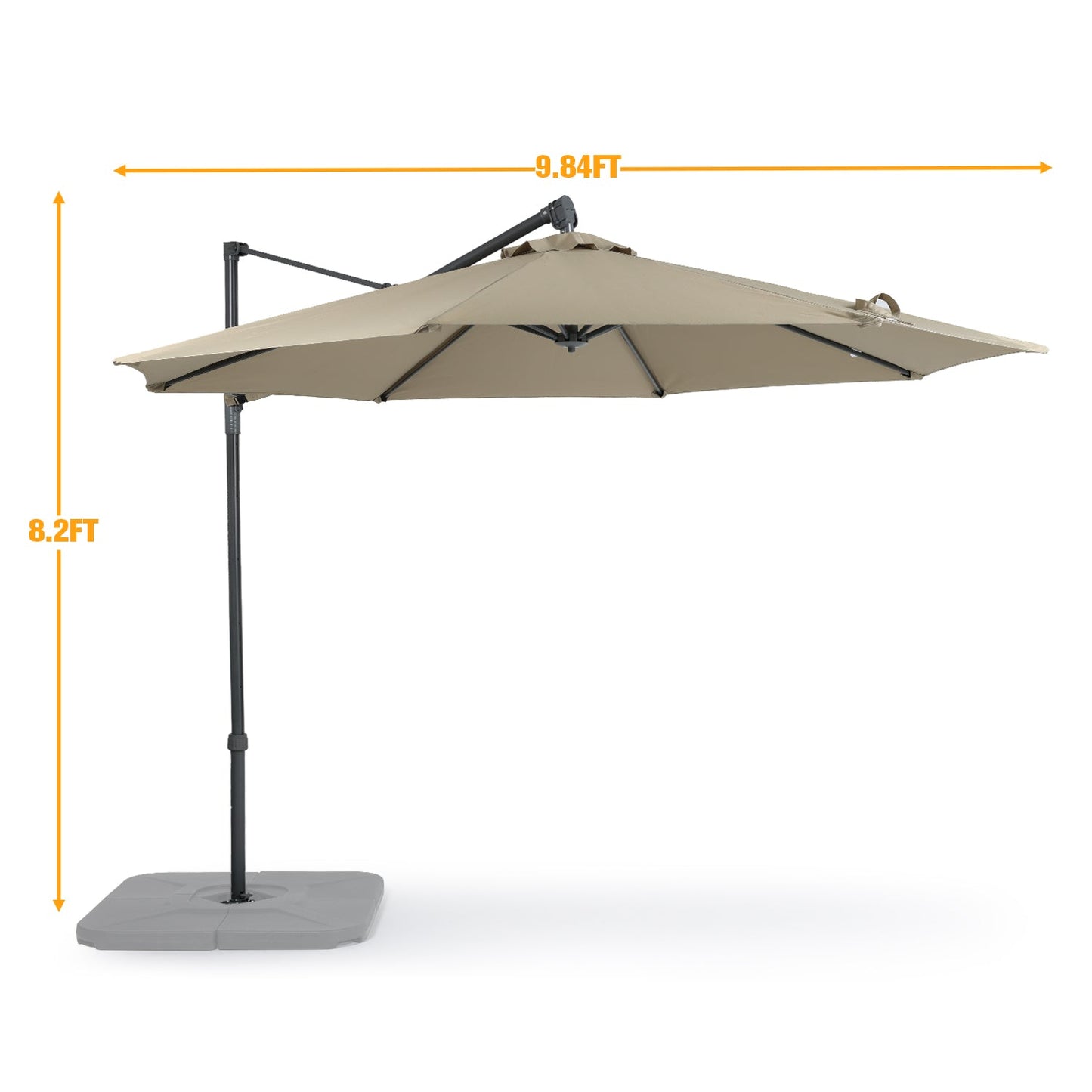 10FT Off-set Hanging Umbrella - Premium Aluminum Cantilever Umbrella for Backyard/Garden - Waterproof, UV-Resistant Outdoor Shade Patio Umbrella Aoodor LLC   