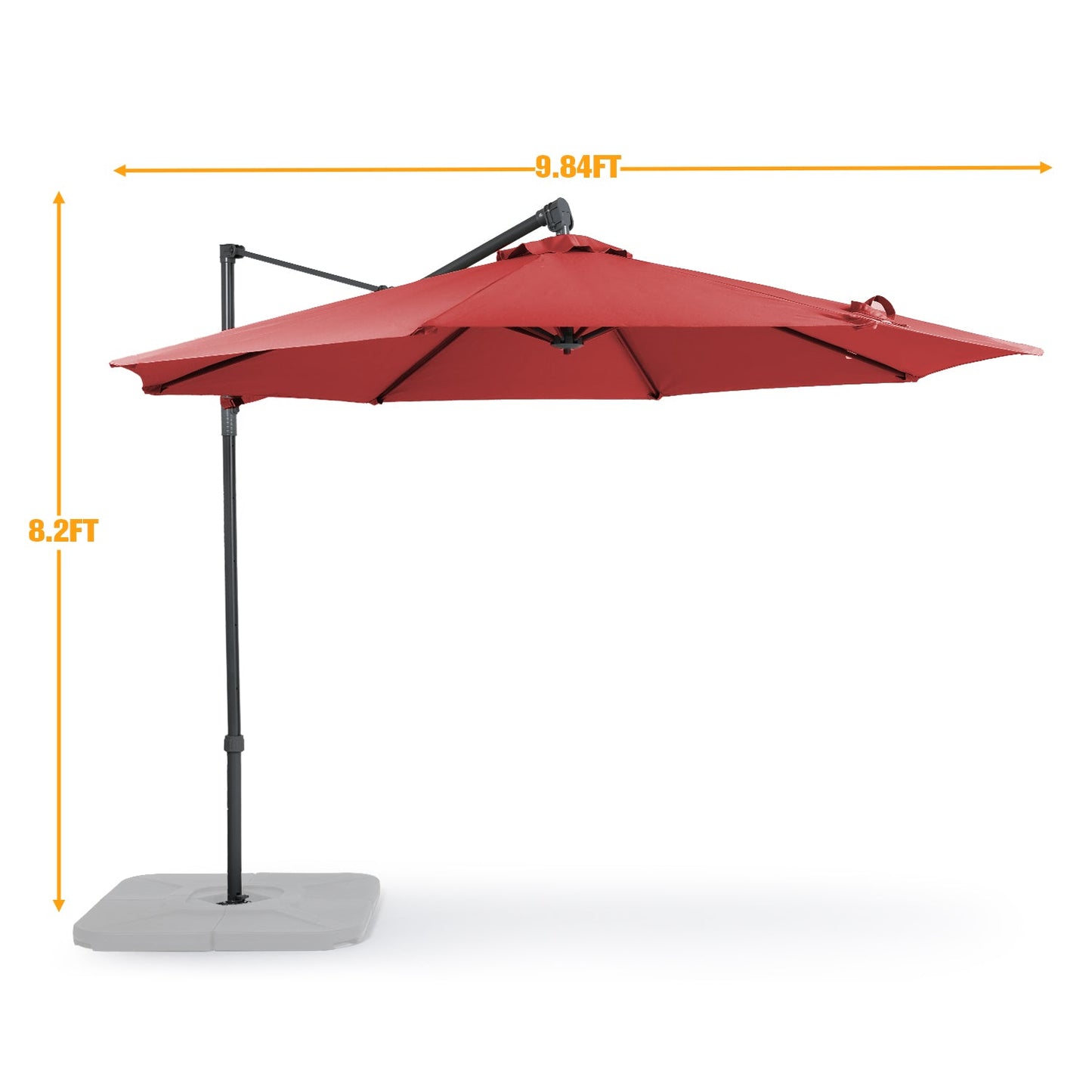 10FT Off-set Hanging Umbrella - Premium Aluminum Cantilever Umbrella for Backyard/Garden - Waterproof, UV-Resistant Outdoor Shade Patio Umbrella Aoodor LLC   