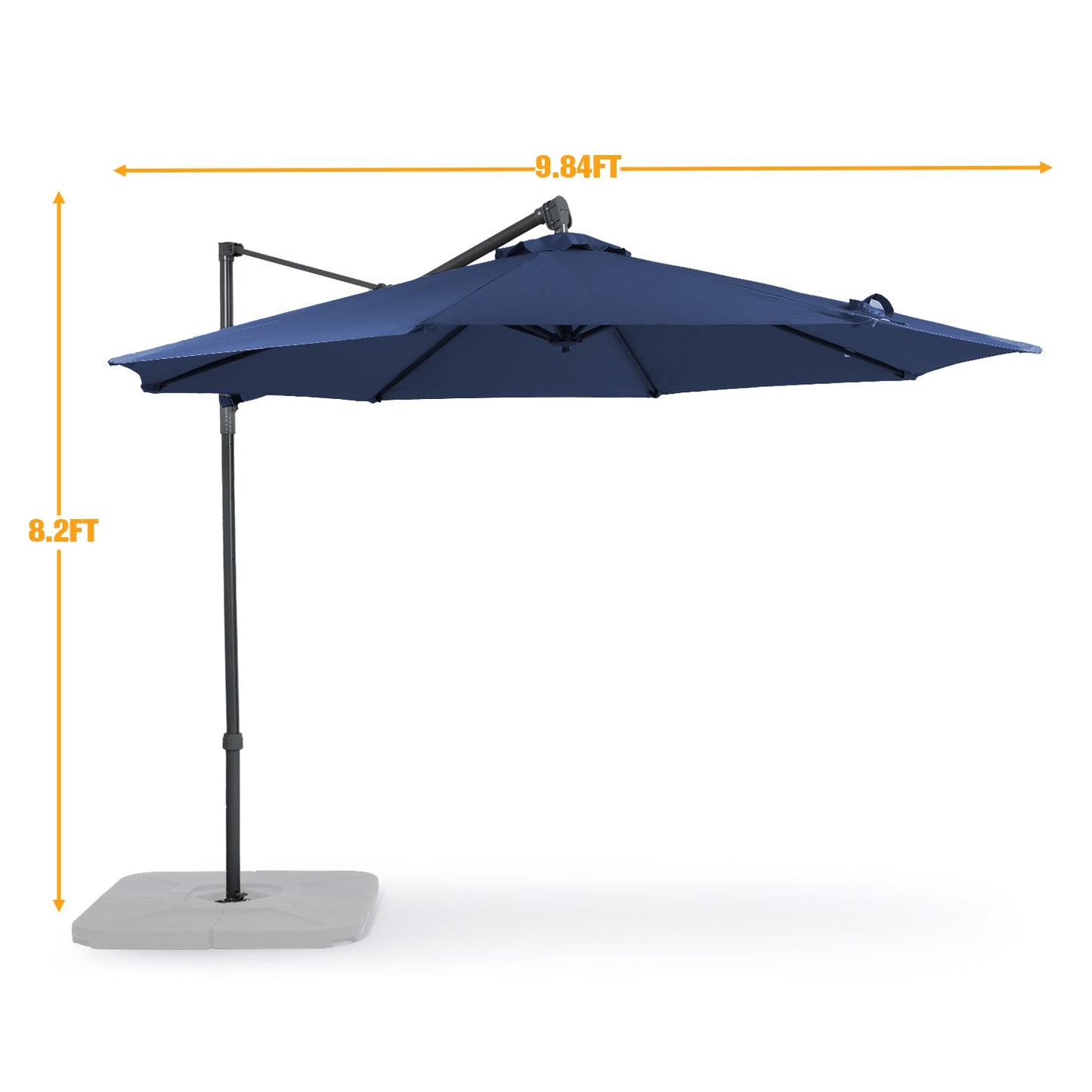 10FT Off-set Hanging Umbrella - Premium Aluminum Cantilever Umbrella for Backyard/Garden - Waterproof, UV-Resistant Outdoor Shade Patio Umbrella Aoodor LLC   