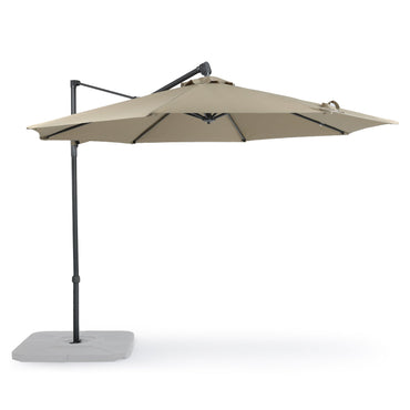 10FT Off-set Hanging Umbrella - Premium Aluminum Cantilever Umbrella for Backyard/Garden - Waterproof, UV-Resistant Outdoor Shade Patio Umbrella Aoodor LLC 9.8 x 8.2 Ft (With 6 adjustable stalls) Brown 