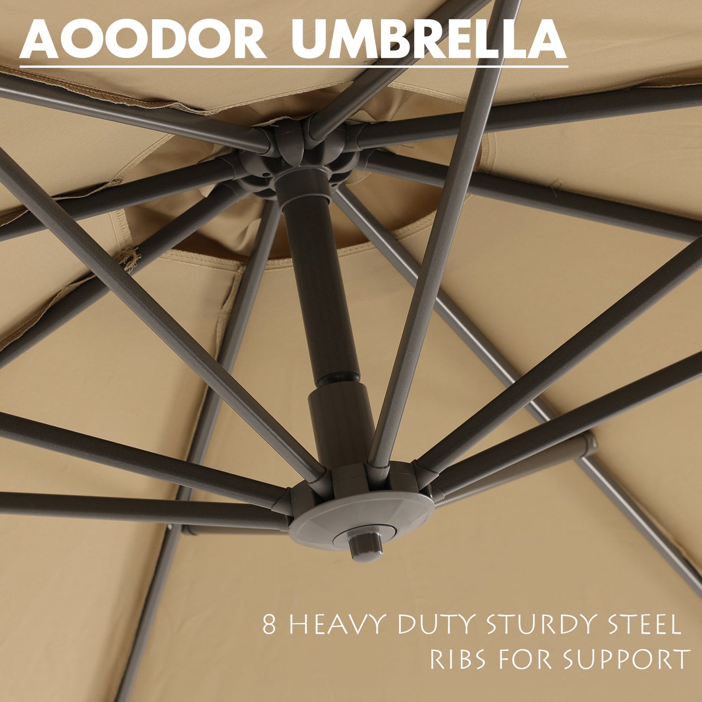 10FT Off-set Hanging Umbrella - Premium Aluminum Cantilever Umbrella for Backyard/Garden - Waterproof, UV-Resistant Outdoor Shade Patio Umbrella Aoodor LLC   