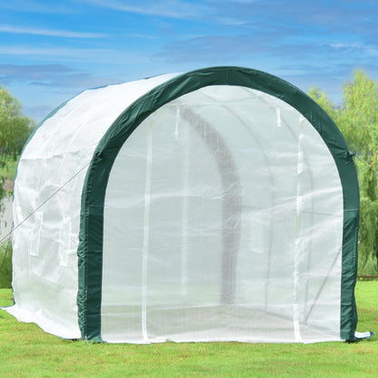 12 ft. x 7 ft. x 7 ft. Walk-in Tunnel Greenhouse with Zipper Door, Side Windows Greenhouse Aoodor   