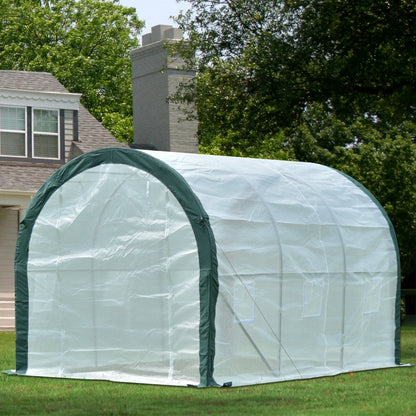 12 ft. x 7 ft. x 7 ft. Walk-in Tunnel Greenhouse with Zipper Door, Side Windows Greenhouse Aoodor   