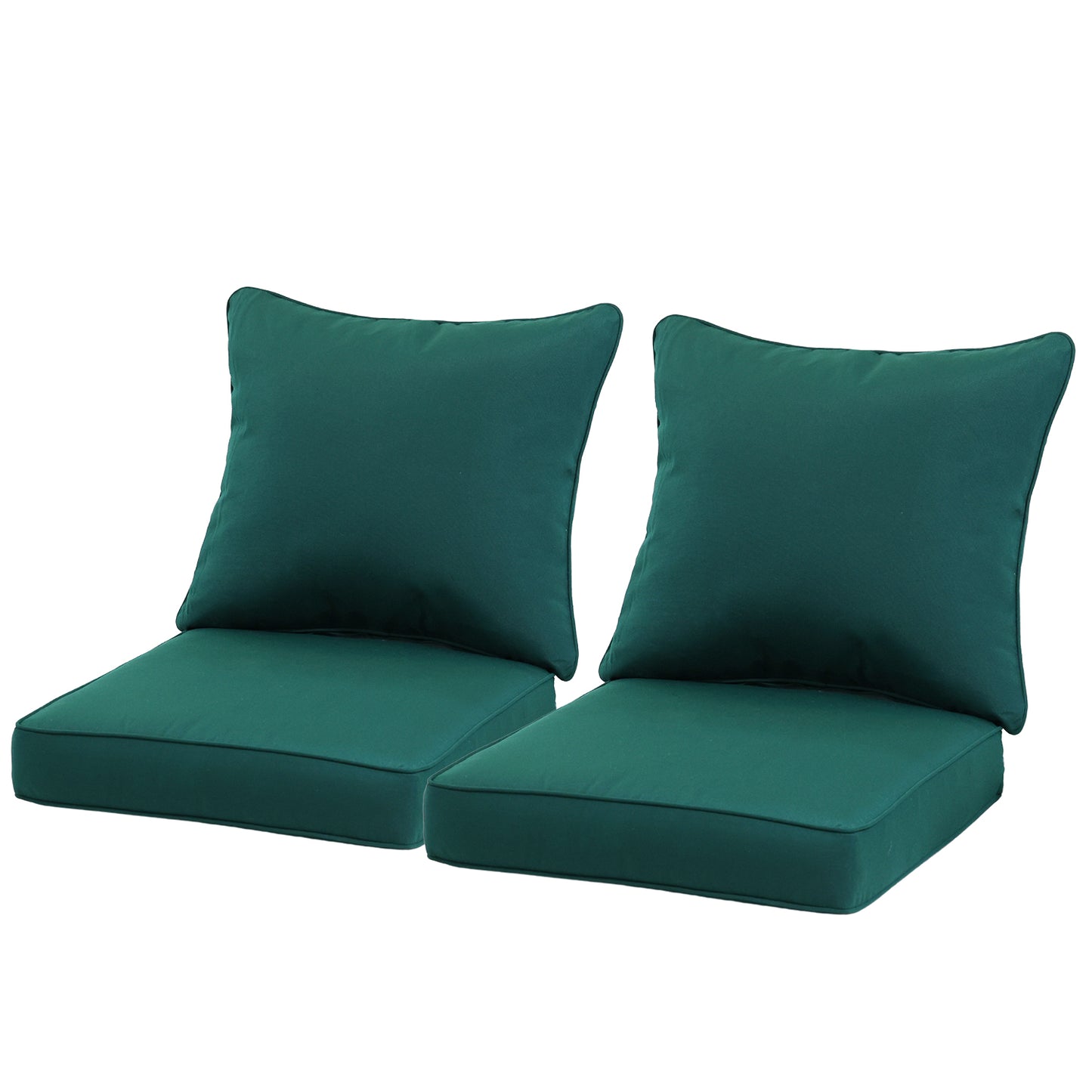 Patio Deep Chair Cushion - 2 Back 2 Seater 2 Pillow CUSHION Aoodor LLC   