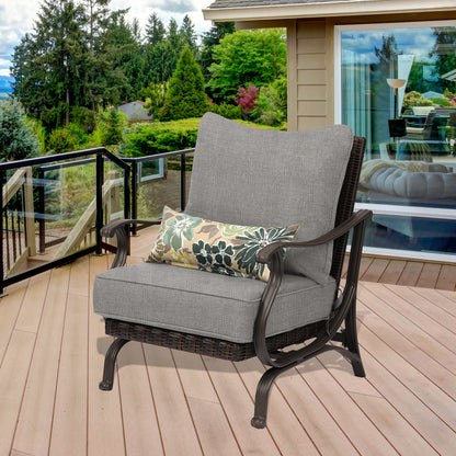 Patio Deep Chair Cushion - 2 Back 2 Seater 2 Pillow CUSHION Aoodor LLC   