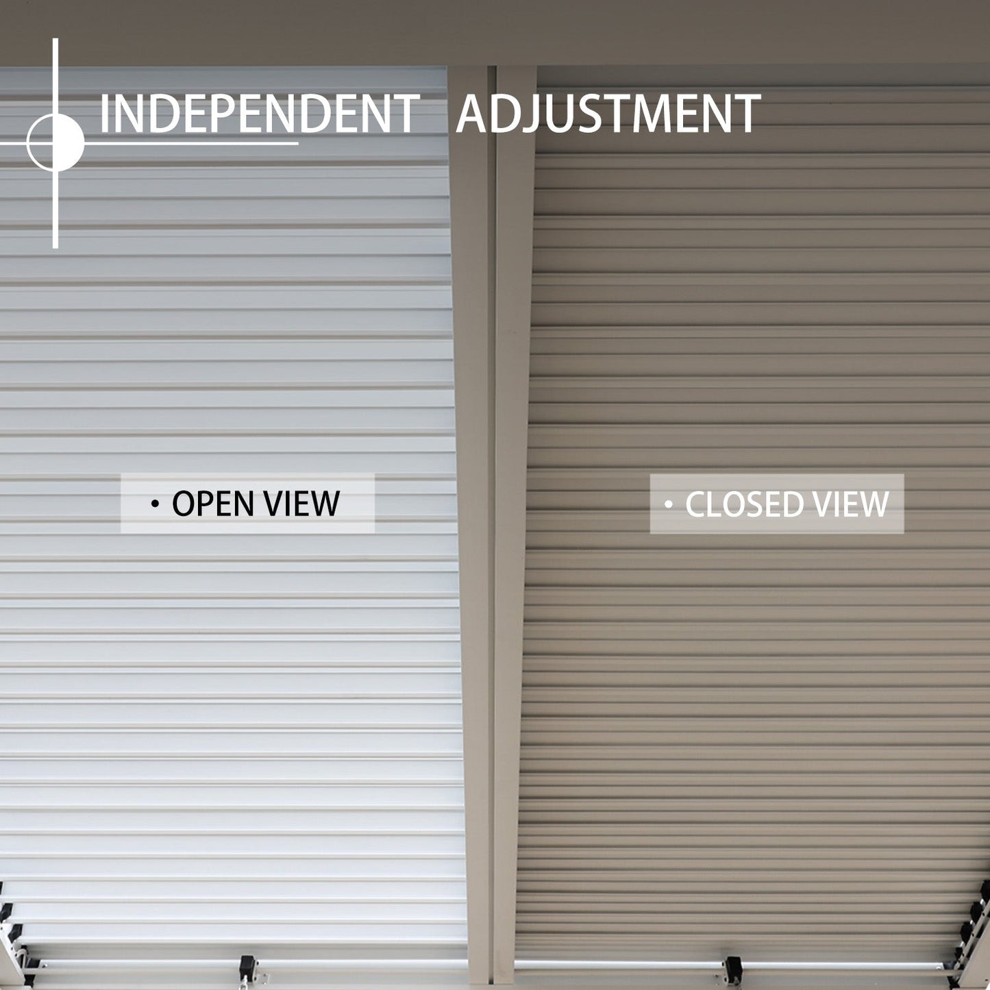 20 x 10 ft. Outdoor Aluminum Louvered Pergola Sun Shade Shelter with Adjustable Panels- White Pergola Aoodor LLC   