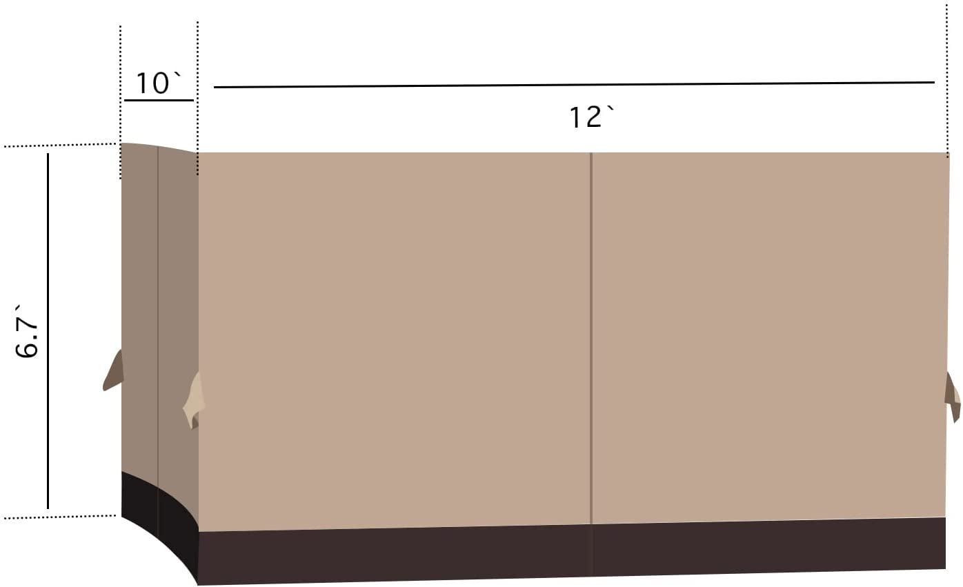 10' x 12' Gazebo Side Walls 4 Panels (Curtain Only)  Aoodor LLC   