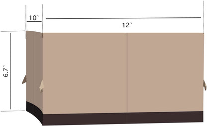 10' x 12' Gazebo Side Walls 4 Panels (Curtain Only)  Aoodor LLC   