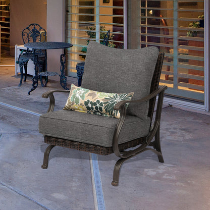 Patio Deep Chair Cushion - 2 Back 2 Seater 2 Pillow CUSHION Aoodor LLC   