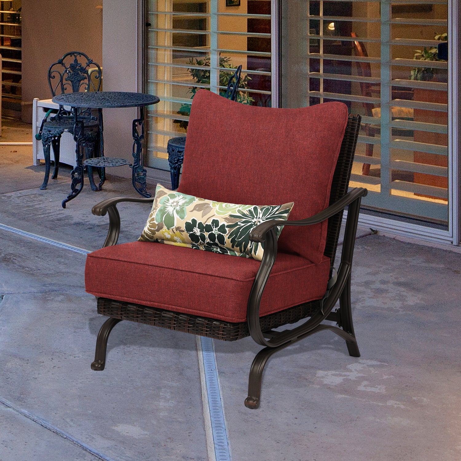 Patio Deep Chair Cushion - 2 Back 2 Seater 2 Pillow CUSHION Aoodor LLC   