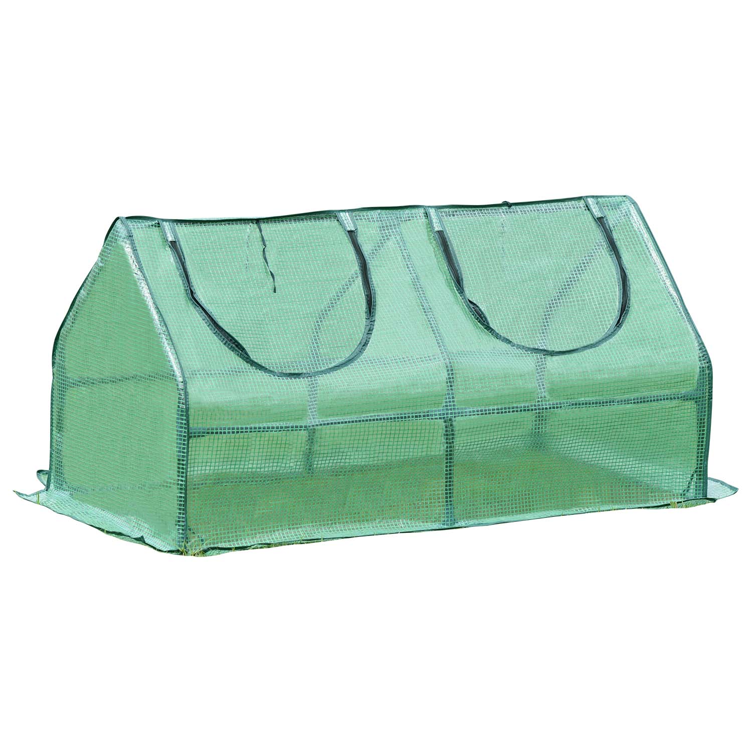 4 ft. x 2 ft. x 2 ft. Mini Greenhouse with Zipper Doors, Water Resistant & UV Protected Greenhouse Aoodor Green  