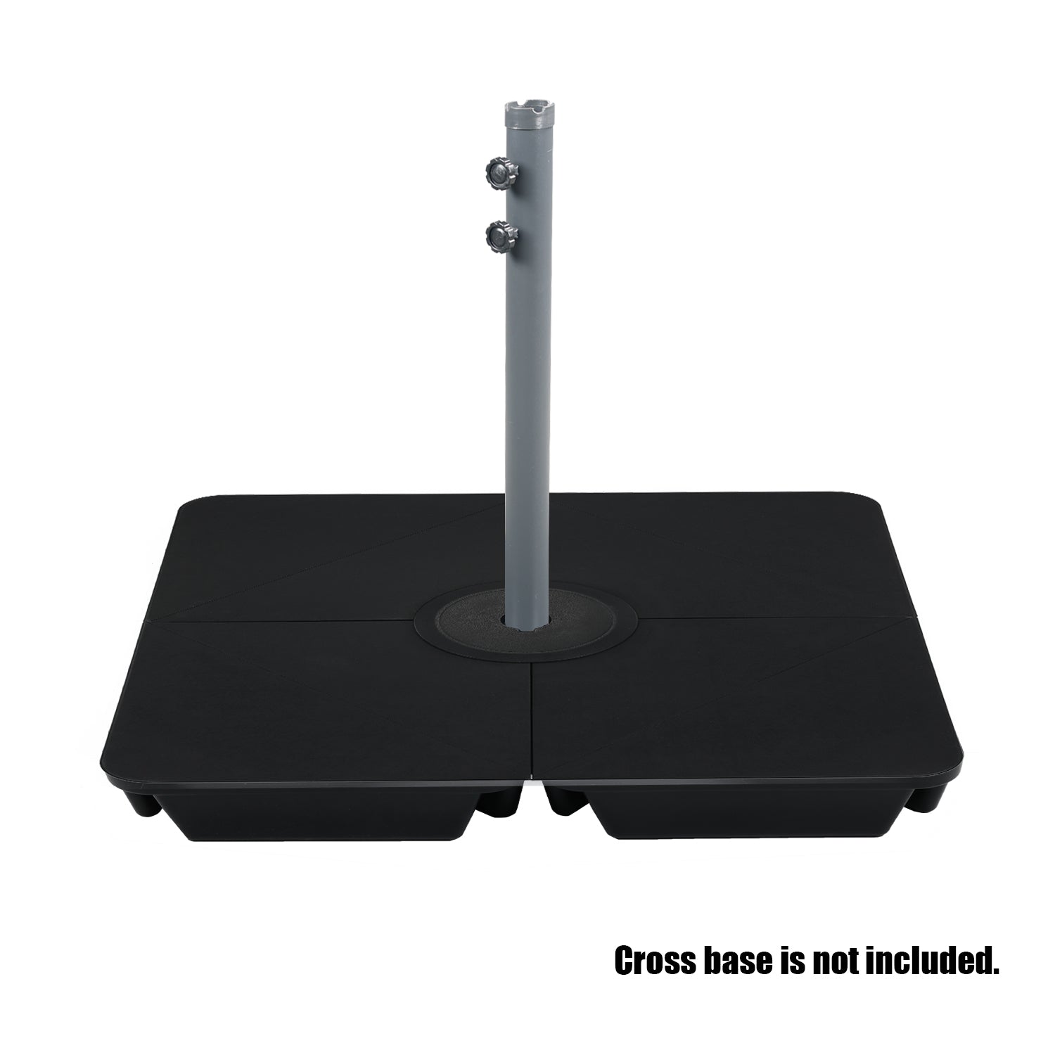 4-Piece Offset Cantilever Patio Umbrella Base Stand - Sand Filled Weight Plates for Stability Patio Umbrella Aoodor LLC   