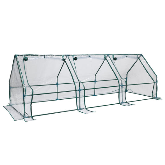 6 ft. x 3 ft. x 3 ft. /9 ft. x 3 ft. x 3 ft. Green Outdoor Mini Greenhouse Portable House Shaped Zipper Doors  Aoodor  6 ft. x 3 ft. x 3 ft.  