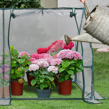 6 ft. x 3 ft. x 3 ft. /9 ft. x 3 ft. x 3 ft. Green Outdoor Mini Greenhouse Portable House Shaped Zipper Doors  Aoodor    