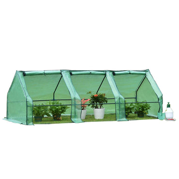 6 ft. x 3 ft. x 3 ft. /9 ft. x 3 ft. x 3 ft. Mini Greenhouse with 2 Zipper Doors Greenhouse Aoodor   