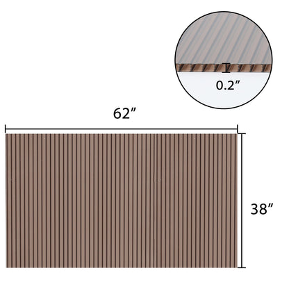 6 Pieces Polycarbonate Gazebo Proof 38"x 62" Panels Gazebo part Aoodor LLC   