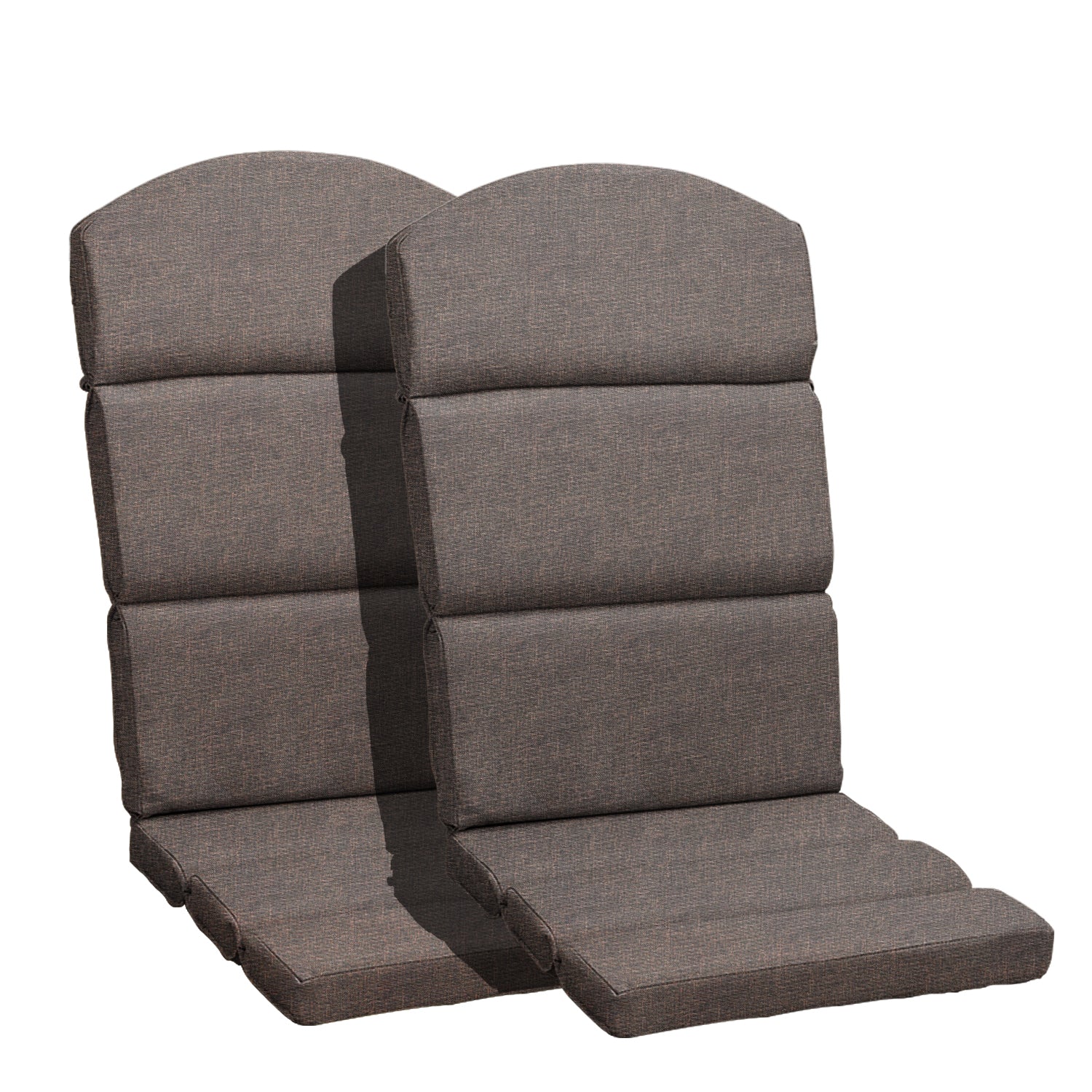 Patio Chair Cushion Set of 2 - High-Back Adirondack Patio Cushions with Ties, 52''x20''x2.75'', Olifen Fabric Slipcover CUSHION Aoodor LLC Brown  