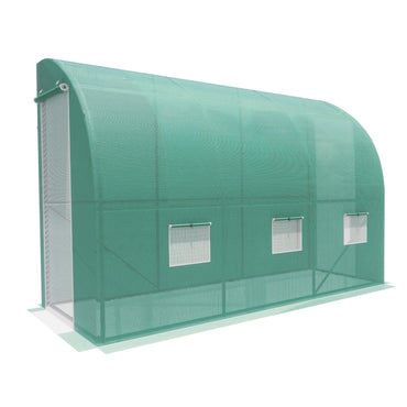 9.65' x 4.79' x7.05' Lean-to Walk-in Greenhouse for Plants, Outdoor Stable Greenhouse Greenhouse Aoodor    