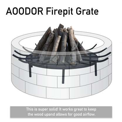 28''/32''/36''Round Spider Wagon Wheel Firewood Grates, Heavy Duty Fire Pit Grate Tool Aoodor   
