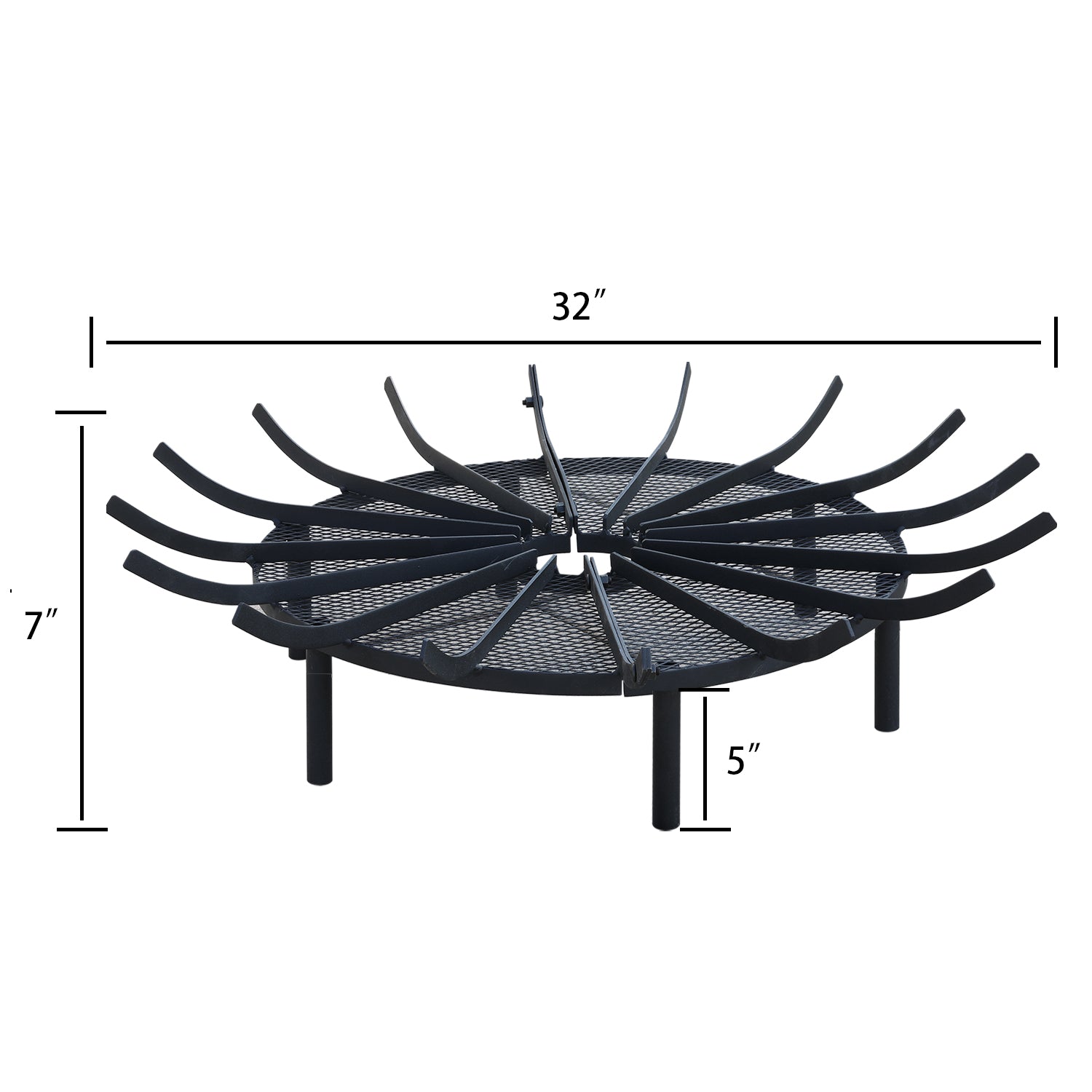 28''/32''/36''Round Spider Wagon Wheel Firewood Grates, Heavy Duty Fire Pit Grate Tool Aoodor 32"  