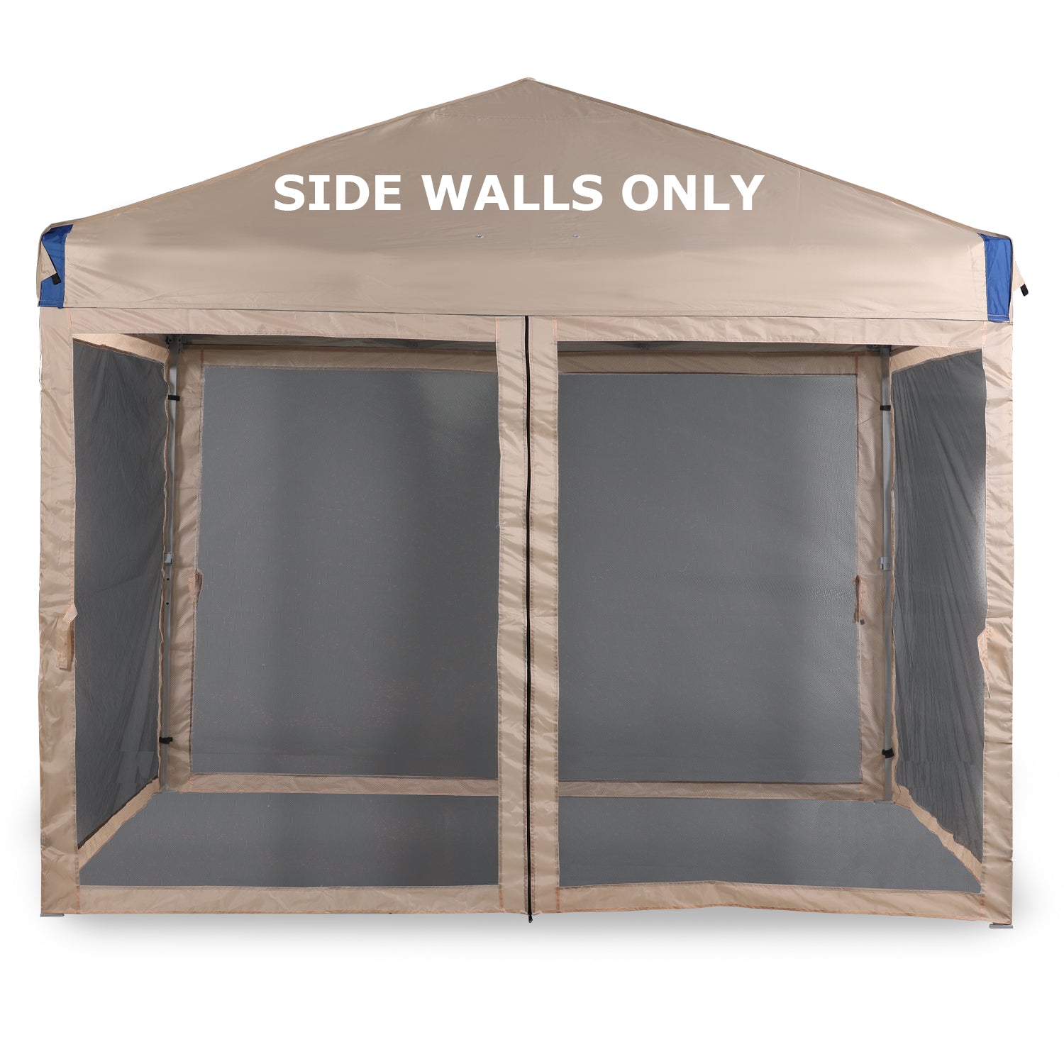 Canopy Mesh Sidewall Replacement with 2 Side Zipper for 10'' x 10'' Pop Up Canopy Tent  (Net Only) Gazebo part Aoodor LLC Brown  