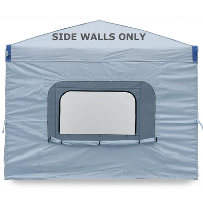 Canopy Sidewall Replacement with 2 Side Zipper and Windows for 10'' x 10'' Pop Up Canopy Tent  (Sidewall Only) Gazebo part Aoodor LLC Grey  