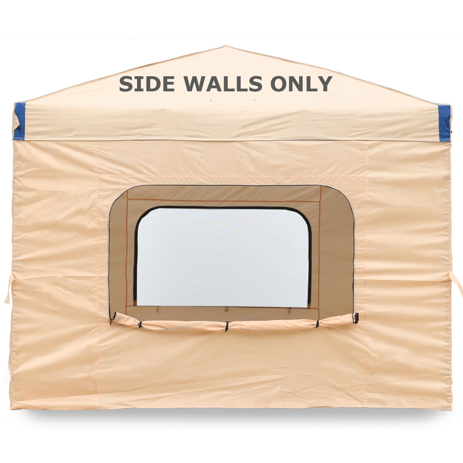 Canopy Sidewall Replacement with 2 Side Zipper and Windows for 10'' x 10'' Pop Up Canopy Tent  (Sidewall Only) Gazebo part Aoodor LLC Brown  