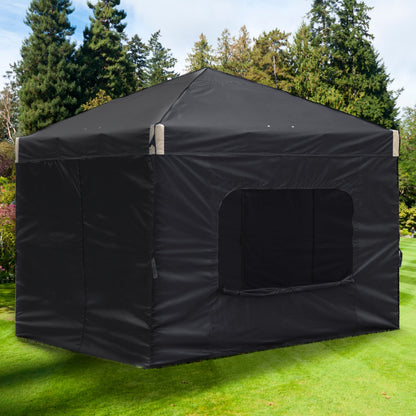 Canopy Sidewall Replacement with 2 Side Zipper and Windows for 10'' x 10'' Pop Up Canopy Tent  (Sidewall Only) Gazebo part Aoodor LLC   