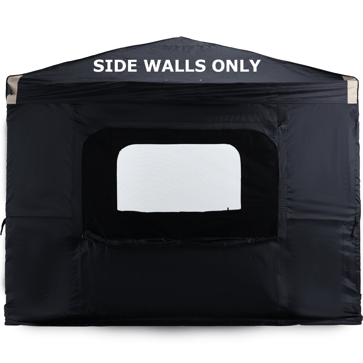 Canopy Sidewall Replacement with 2 Side Zipper and Windows for 10'' x 10'' Pop Up Canopy Tent  (Sidewall Only) Gazebo part Aoodor LLC Black  