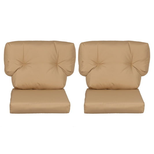 Deep Seating Single Chair Sofa Cushion Set, High-Quality Olefin Fabric, Breathable and Supportive, Ideal for Patio Sectional Sofa - Set of 2 (2 Back, 2 Seater) - Aoodor