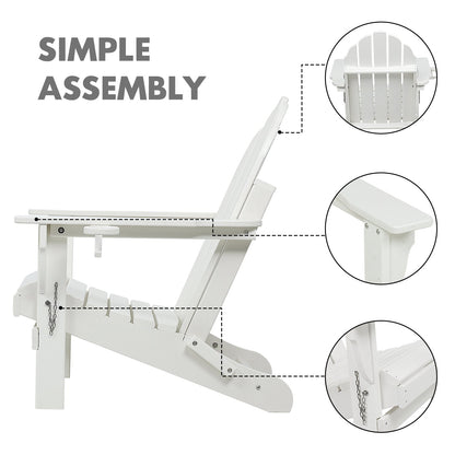 Folding Adirondack Chair 31.5'' (L) x 28.74'' (W) x 37'' (H) Furniture Aoodor   
