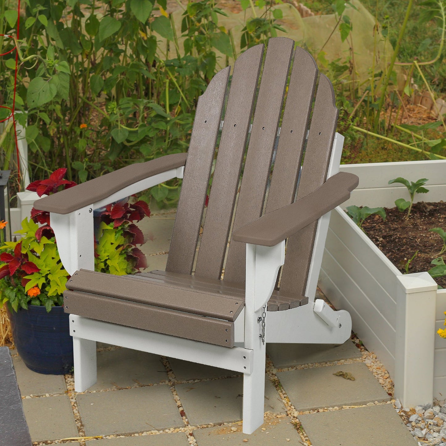 Folding Adirondack Chair 31.5'' (L) x 28.74'' (W) x 37'' (H) Furniture Aoodor   