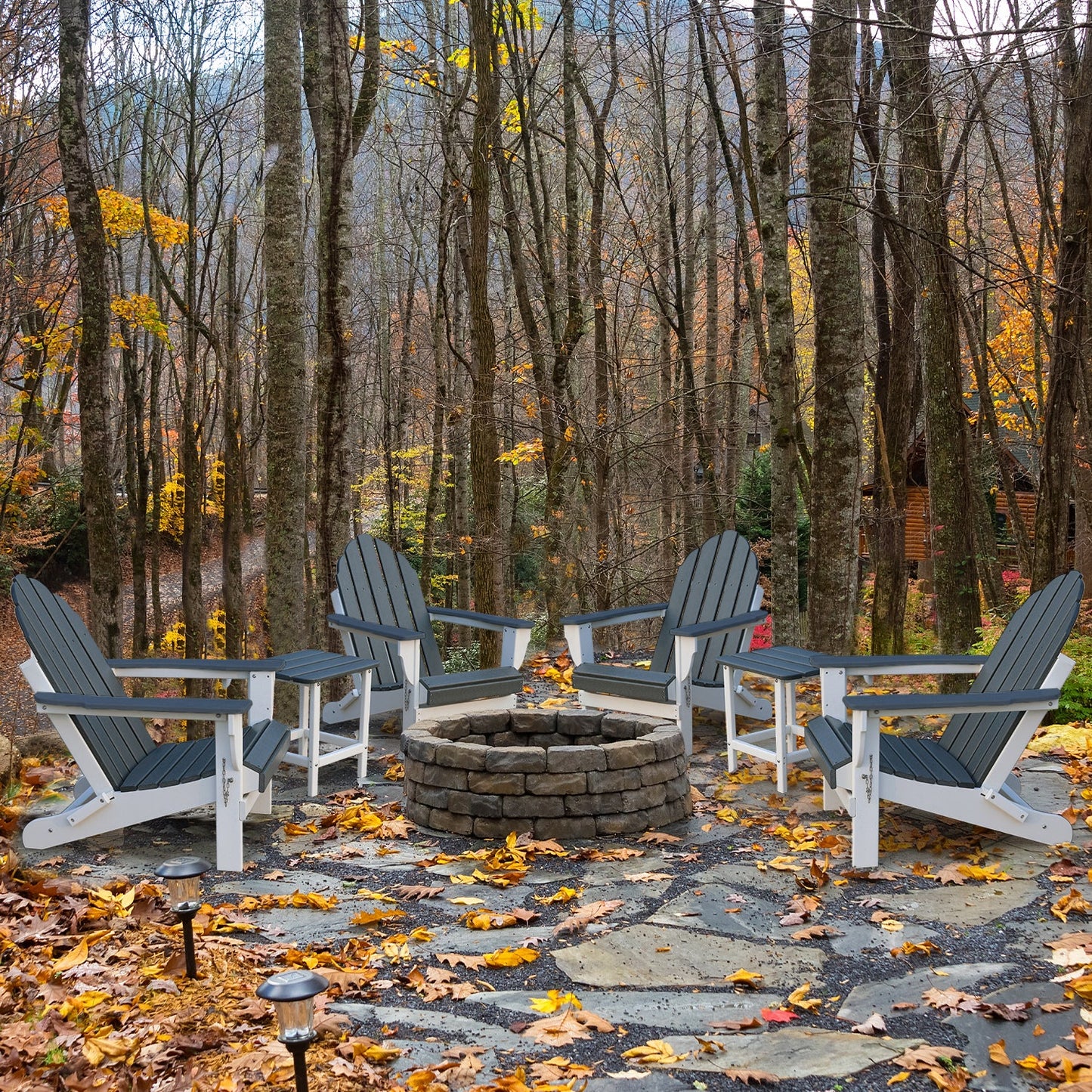 Folding Adirondack Chair 31.5'' (L) x 28.74'' (W) x 37'' (H) Furniture Aoodor   