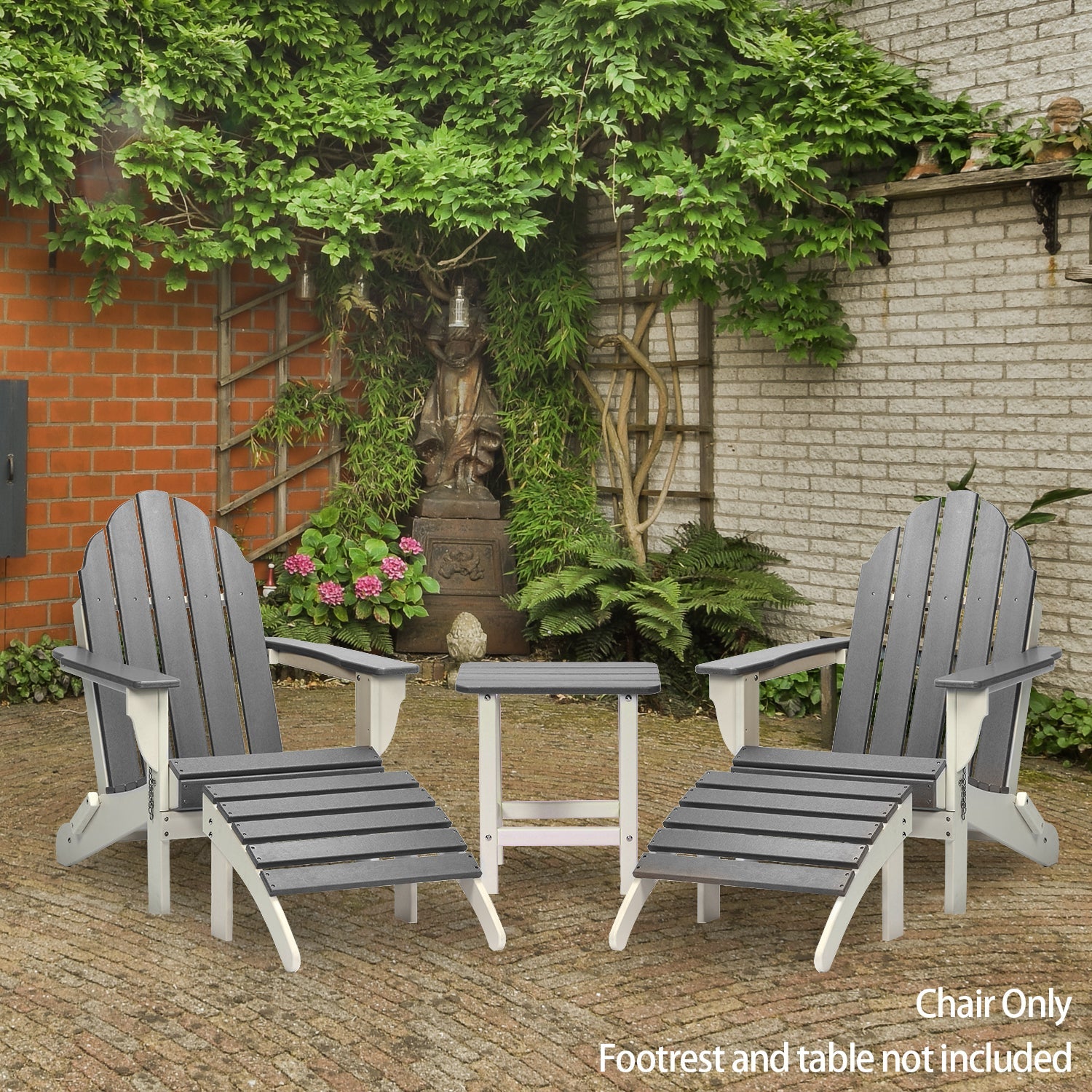 Folding Adirondack Chair 31.5'' (L) x 28.74'' (W) x 37'' (H) Furniture Aoodor   