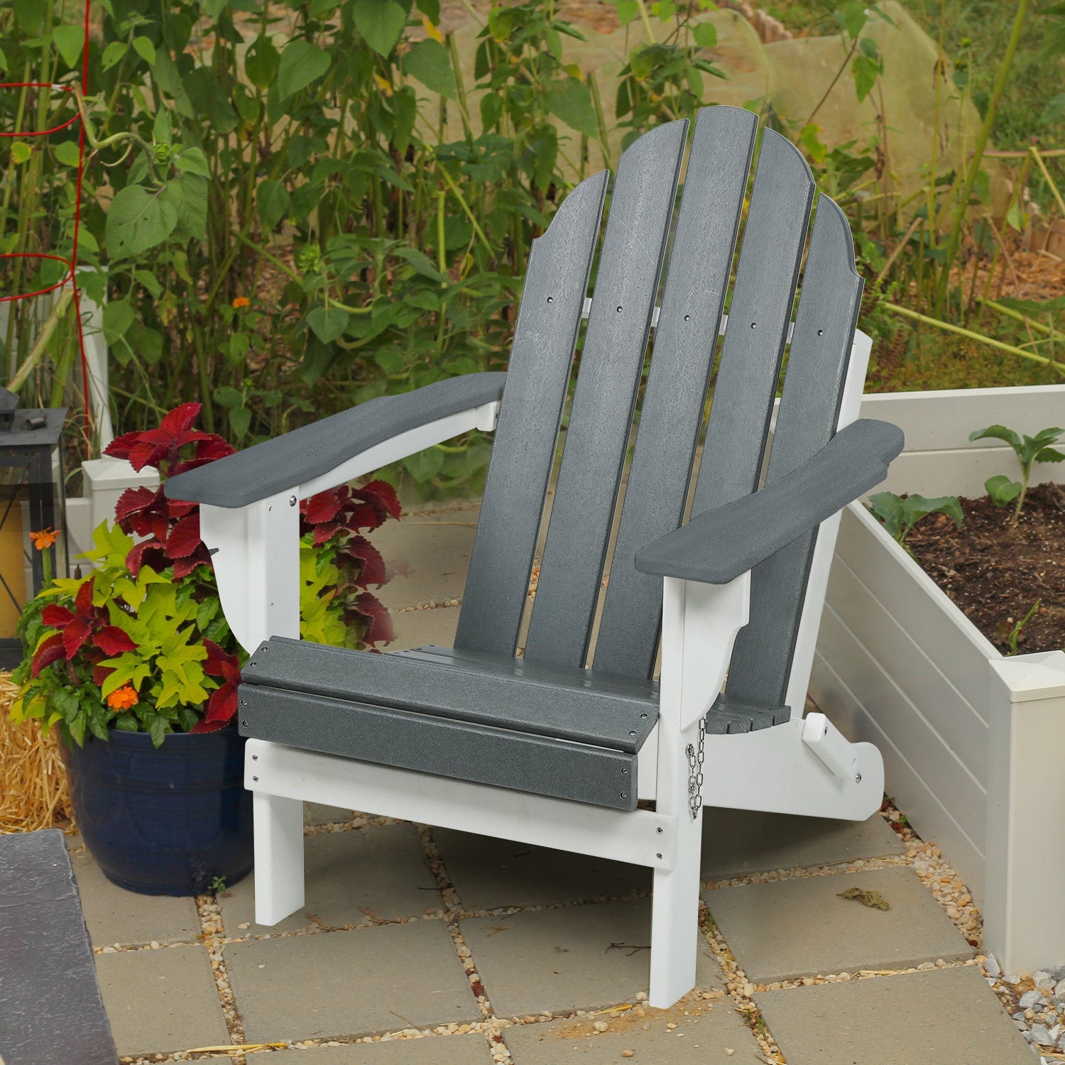 Folding Adirondack Chair 31.5'' (L) x 28.74'' (W) x 37'' (H) Furniture Aoodor   