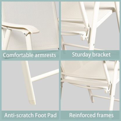 Folding Patio Chairs - Set of 4, Ideal for Patio and Outdoor Use Furniture Aoodor   