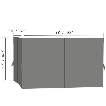 Gazebo Curtain Replacement - Universal 4-Panel Sidewalls 10' x 13' (Curtain Only) Gazebo part Aoodor   