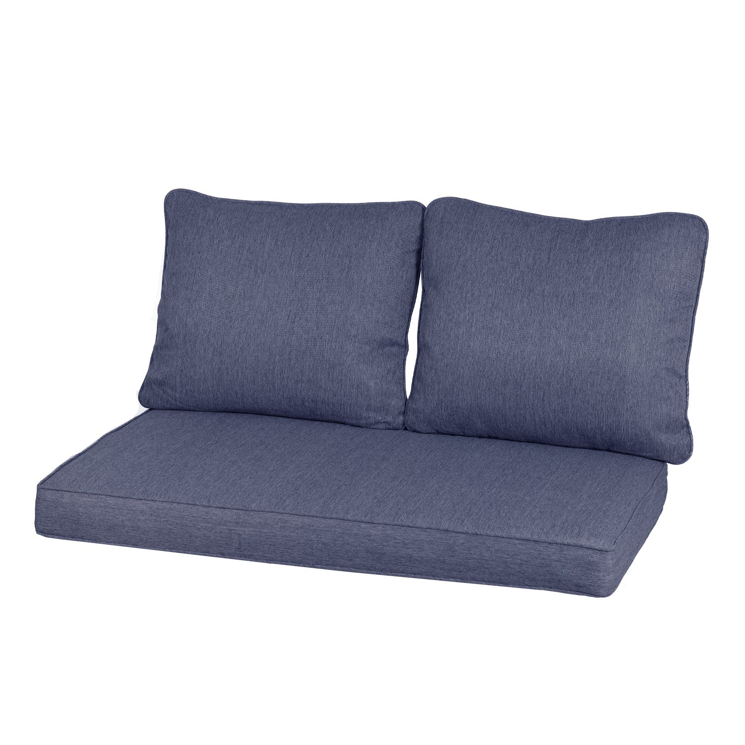 46.5"x24.4"x3.9" Loveseat Cushions Set, Deep Seating Bench Cushions with Dust Jacket  - 3 Piece Set CUSHION Aoodor LLC Navy Blue  