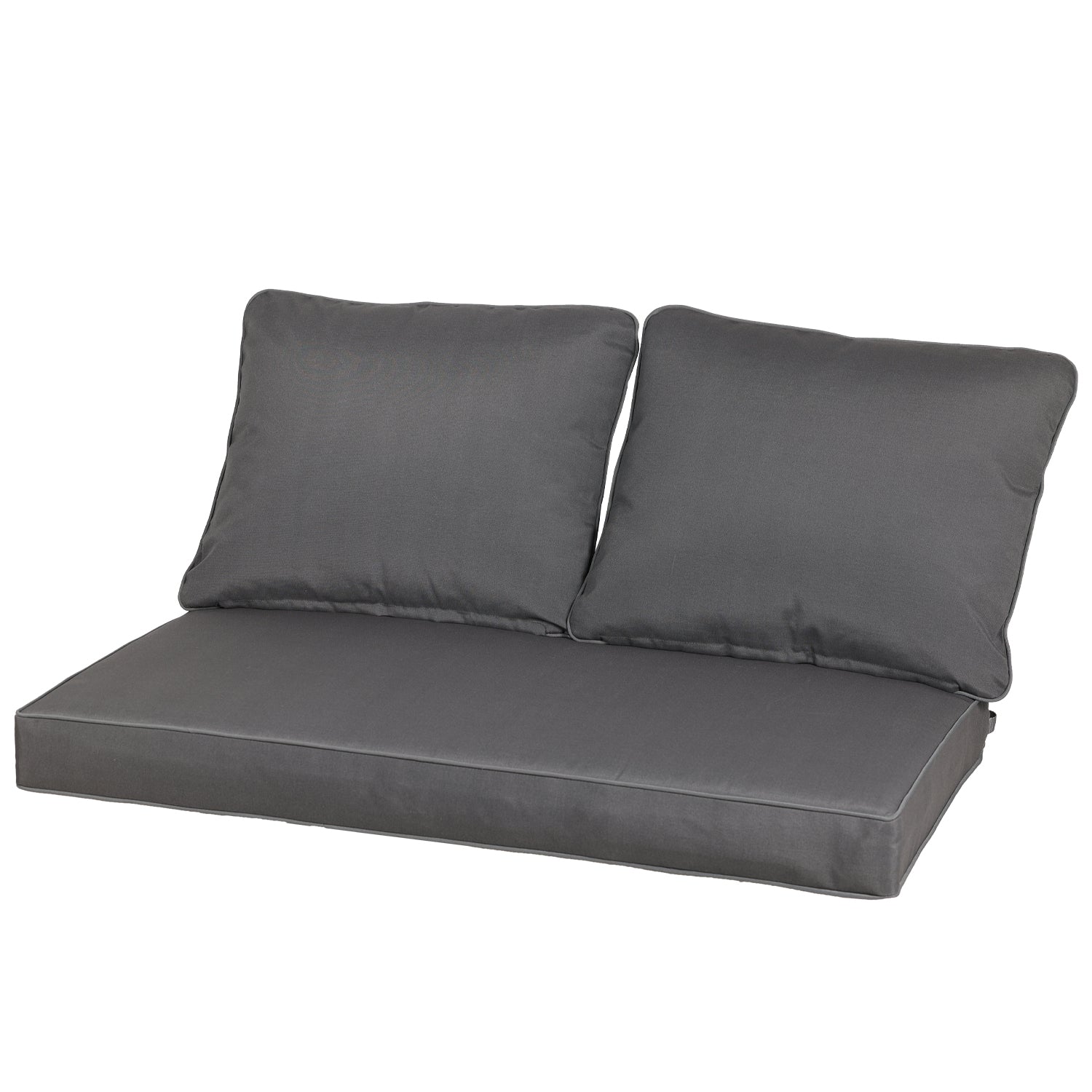 46.5"x24.4"x3.9" Loveseat Cushions Set, Deep Seating Bench Cushions with Dust Jacket  - 3 Piece Set CUSHION Aoodor LLC Charcoal  
