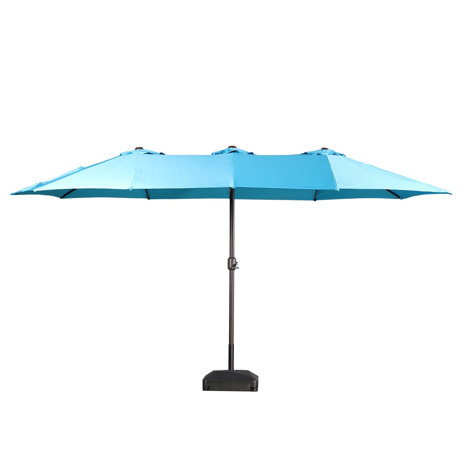 Market Umbrella with Base Stand 15 Ft. Furniture Aoodor Light Blue  