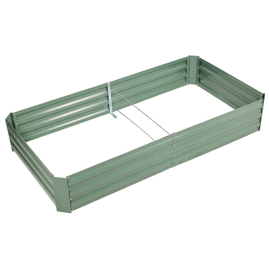 Outdoor Raised Garden Bed 6' x 3' /8' x 4' - Reinforced Galvanized Steel Planter Box for Vegetables, Patio, Outdoor Yard Planter Aoodor 6 × 3 Ft.  