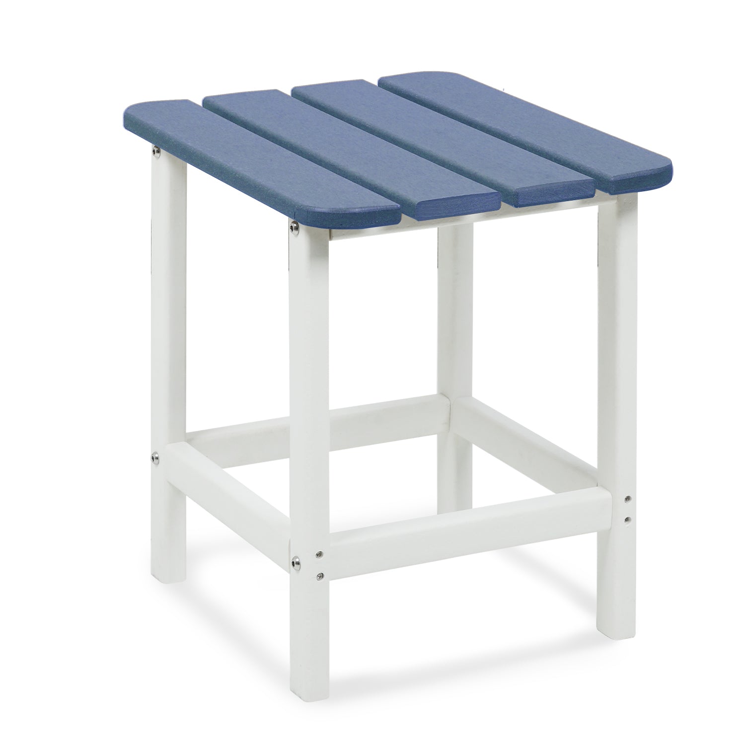 Outdoor Side Table, Square Adirondack Patio End Table for Patio, Pool, Porch Furniture Aoodor Blue  