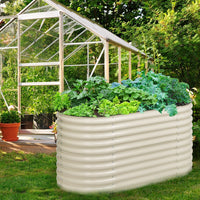 Oval Modular Aluzinc Raised Garden Bed Planter Aoodor LLC   