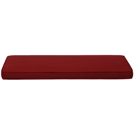 Patio Bench Cushion 46.5” x 17.5” x 3” CUSHION Aoodor Wine Red  