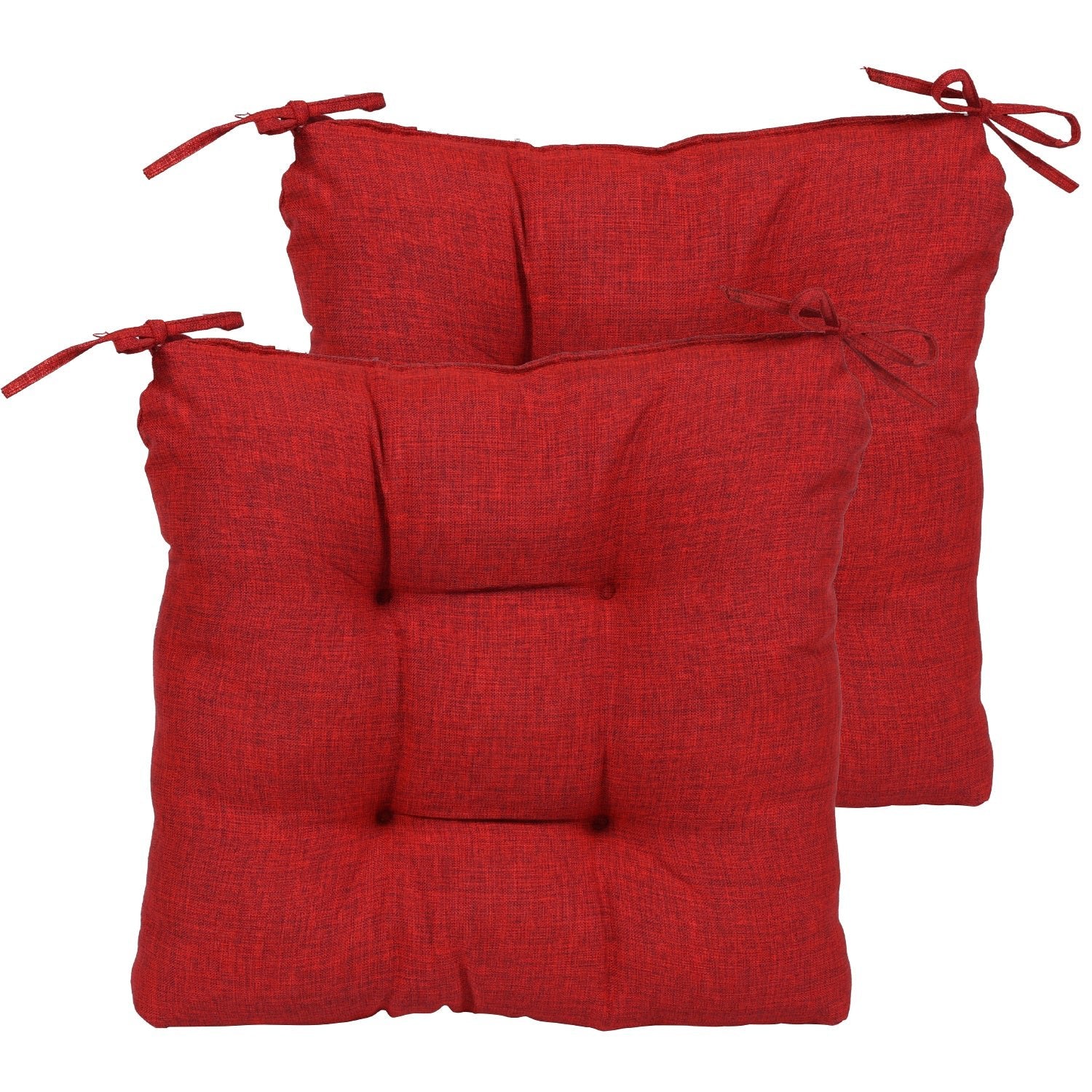 Patio Chair Cushion Fabric Slipcover Foam - Set of 2 CUSHION Aoodor Red  