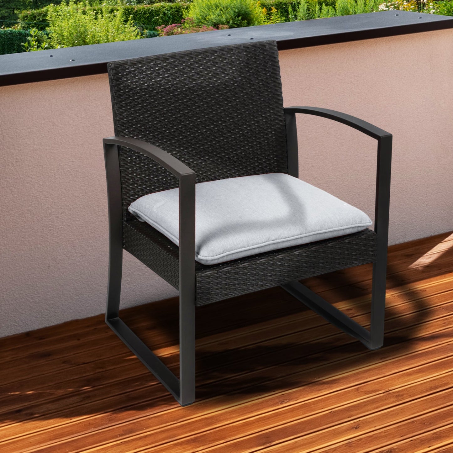 Patio Dinning Chair Cushion with Ties 19.7''X 18.9'' - Set of 4 CUSHION Aoodor   