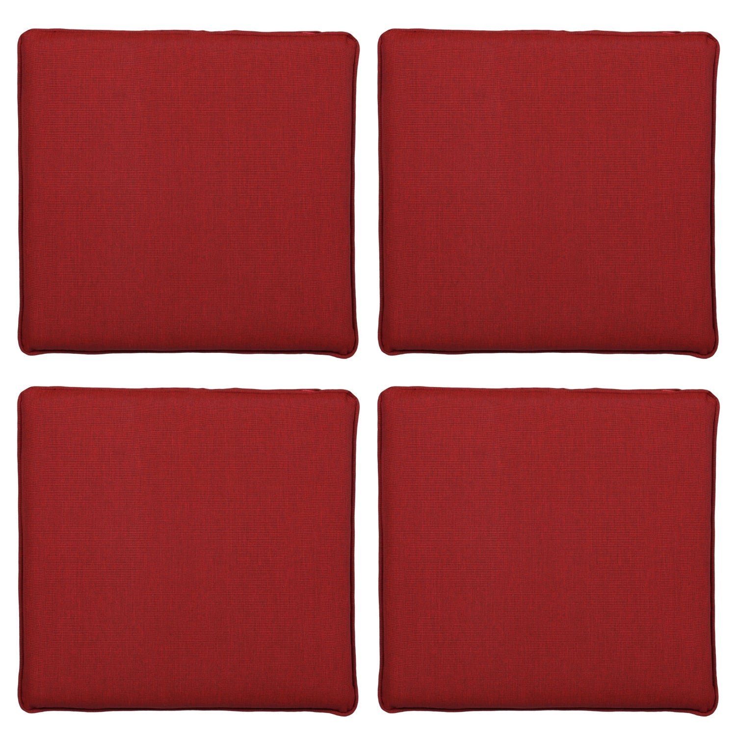Patio Dinning Chair Cushion with Ties 19.7''X 18.9'' - Set of 4 CUSHION Aoodor Red  