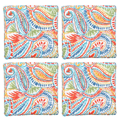 Patio Dinning Chair Cushion with Ties 19.7''X 18.9'' - Set of 4 CUSHION Aoodor Multi-color  